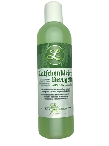 Flasche Allgäuer Latschenkiefer-Nervgeist der Schloss-Apotheke